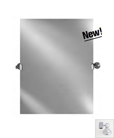 Picture of Afina Corporation RM-612-P-CR-T 16X22 RECTANGULAR FRAMELESS POLISHED EDGE WITH TILT POLISHED CHROME TRADITIONAL BRACKETS