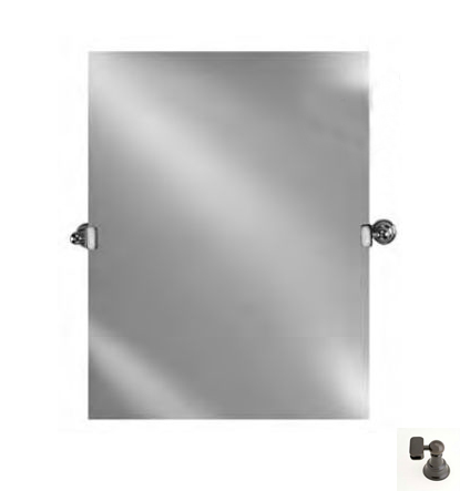 Picture of Afina Corporation RM-616-P-OB-T 16X26 RECTANGULAR FRAMELESS POLISHED EDGE WITH TILT OIL RUBBED BRONZE TRADITIONAL BRACKETS