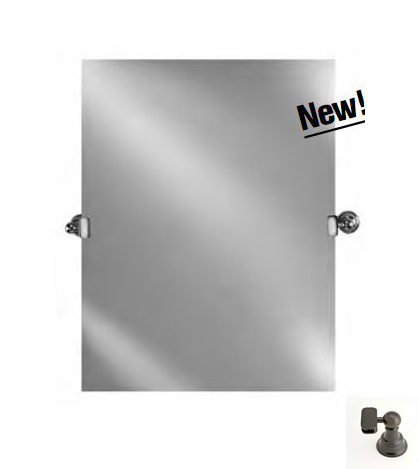 Picture of Afina Corporation RM-620-P-OB-T 20X26 RECTANGULAR FRAMELESS POLISHED EDGE WITH TILT OIL RUBBED BRONZE TRADITIONAL BRACKETS
