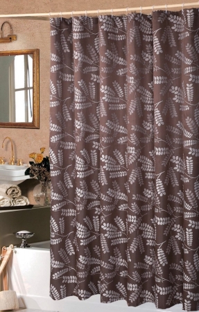 Picture of Bed in a Bag 1015 72 in. x 72 in. Brookdale Luxury Shower Curtain - Chocolate