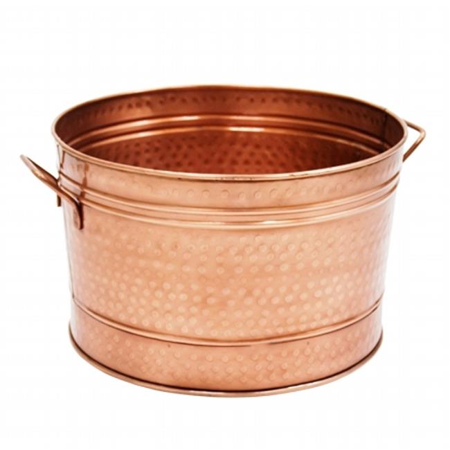 Achla C-50C 10.25  H x 16.25  W x 16.25  D Steel Round Steel Tub - Copper Plate