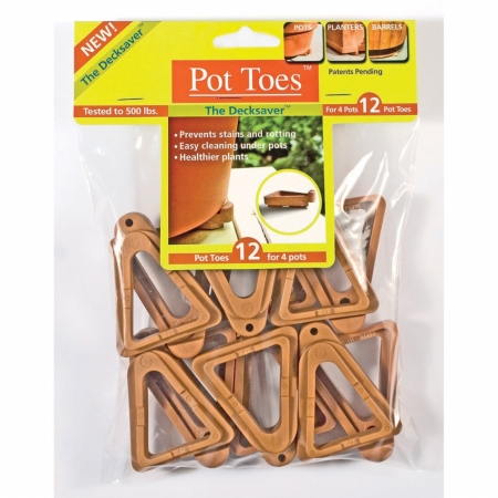 Plant Stand Pot Toes Terra Cotta 12PK Bag