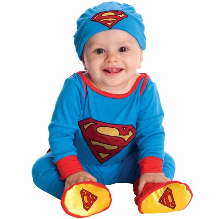 Picture of Rubies Costumes Superman One Piece  Infant Costume 0-6 Months