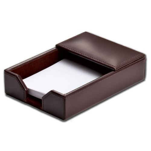Picture of Dacasso A3609 Dark Brown Bonded Leather 4 in. x 6 in. Memo Holder