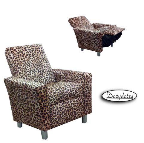 Picture of Dozydotes 12043 Modern Leopard Fabric Recliner