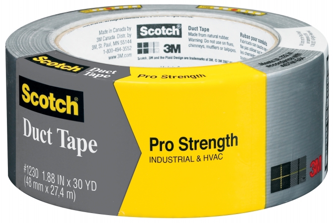 Picture of 3M 1230-A 1.88&quot; x 30 Yd (48.0 mm x 27.4 m) Scotch Pro Strength Duct Tape