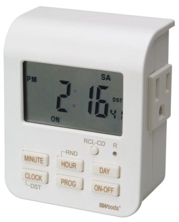 Picture of Coleman Cable 50009 White Heavy Duty Indoor Digital Timer