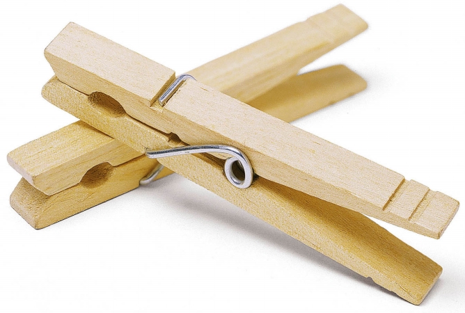 Whitmor Mfg.  50 Count Wood Wire Spring Clothespins