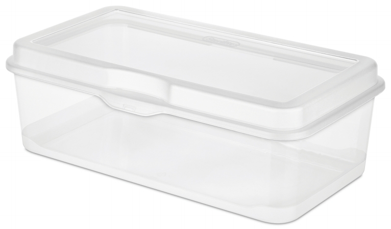 Picture of Sterilite 18058606 Large Clear Flip Top Storage Box