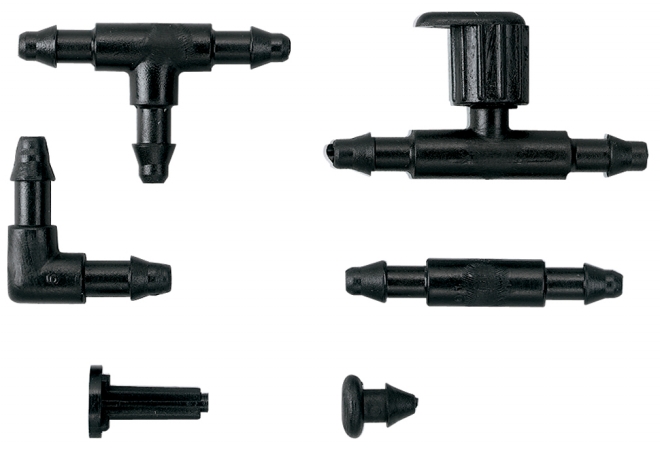 1/4'' Drip Fitting Tee for Micro Water Tubing - 25 Pack