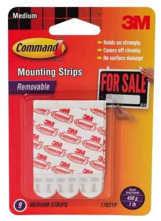 Picture of 3m 17021P 9 Count Medium Command Mounting Strips