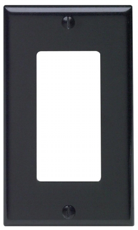 Black Single Gang Decora GFCI Wallplate