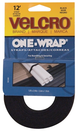 Picture of Hook Eye Adhesive Usa 90340 6 Count .75 in. X 9 ft. Large Black Get-A-Grip Straps