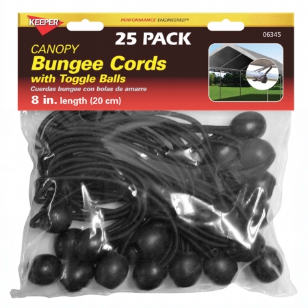 8 in. Canopy Bungee Cords With Toggle Balls