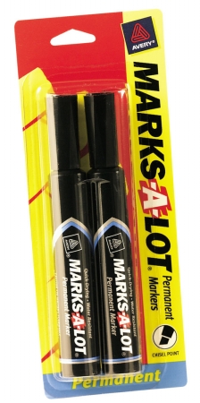 Picture of Avery 07902 2 Count Black Marks-A-Lot Permanent Marker - Pack of 6
