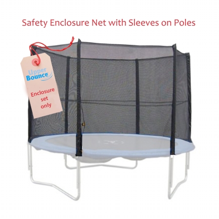 Upper Bounce Upper Bounce 4 Pole Trampoline Enclosure Set to fit 12 FT. Trampoline Frames with set of 2 or 4 W-Shaped Legs - Trampoline Not Included