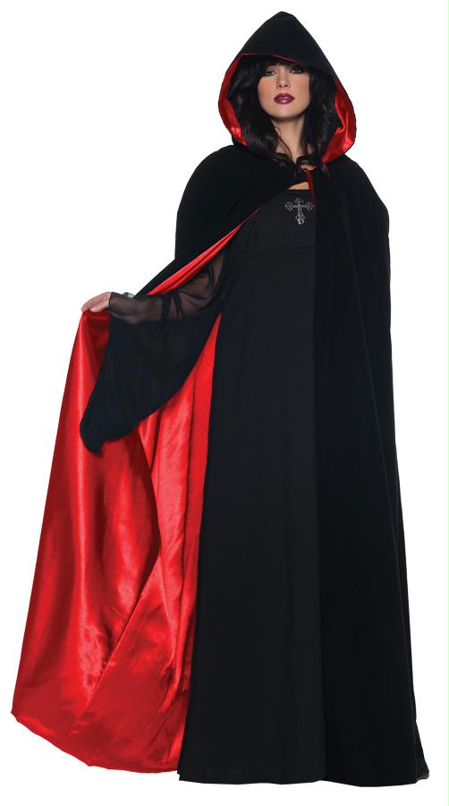 Picture of Costumes For All Occasions UR29243 Cape Dlx Blk Red 63 In