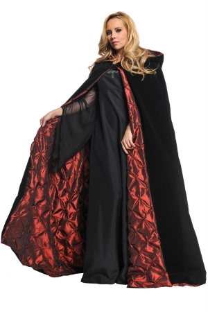 Picture of Costumes For All Occasions UR29292 Cape Dlx Velvet-Embr Lin 63 In