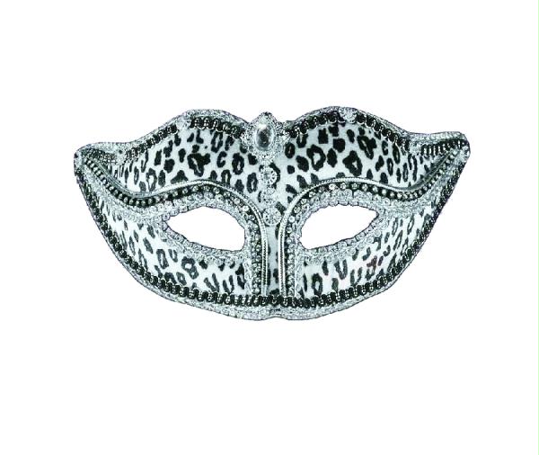 Costumes For All Occasions FM65633 Venetian Mask Snow Leopard