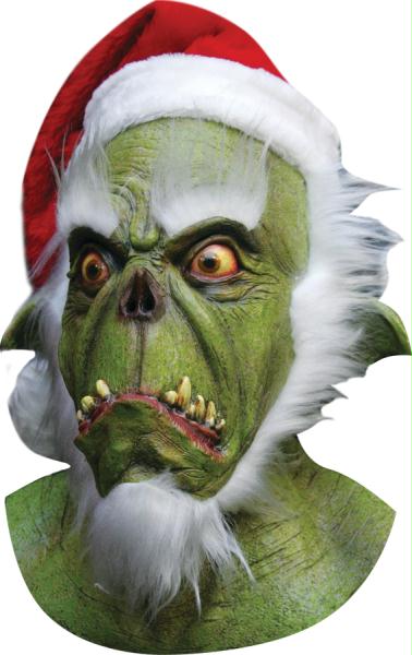Picture of Costumes For All Occasions TA499 Green Santa Latex Mask