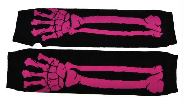 Picture of Costumes For All Occasions SA10428 Glove Long Pink Bone Print
