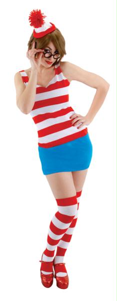 Picture of Costumes For All Occasions EL402730 Wheres Waldo Dress Sm Med