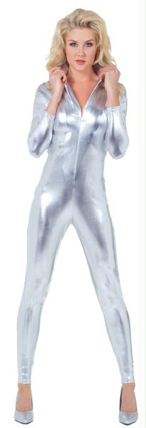 Picture of Costumes For All Occasions UR29455SVSM Stretch Jumpsuit Silver Small