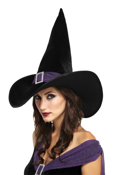 Picture of Costumes For All Occasions MR167151 Elegant Witch Hat Black Purple