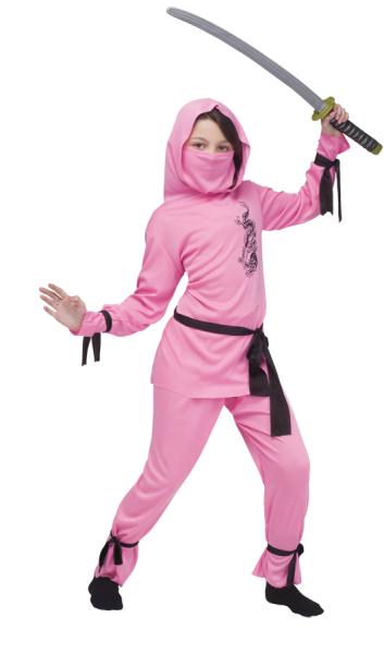 Picture of Costumes For All Occasions FW8708PKLG Pink Ninja Child Large