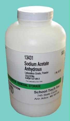 Olympia Sports 13431 Sodium acetate lab grade anhydrous powder - 500g