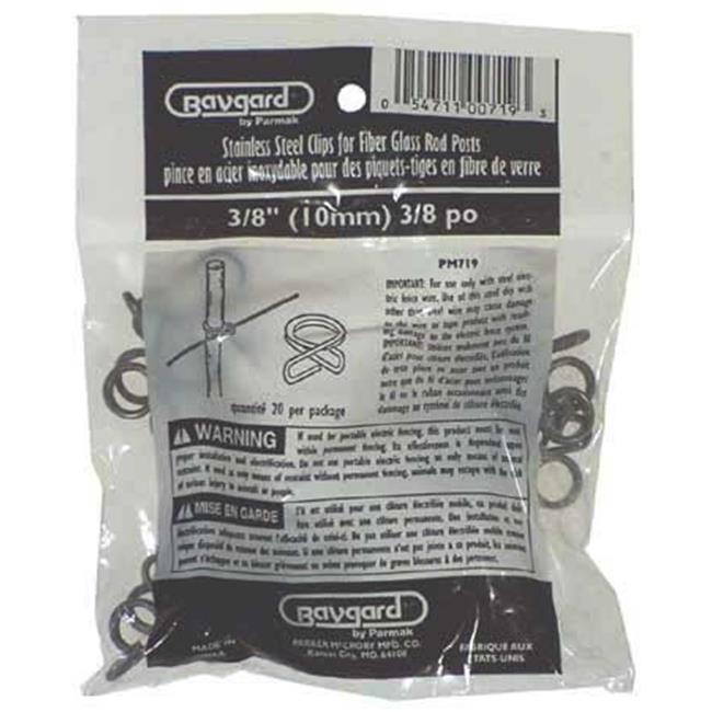 Parker Mccrory 00719 Stainless Steel .38 in. Rod Post Clip