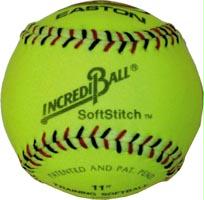 Olympia Sports 11" Incrediball Softstitch Softball (Yellow) - Quantity of 12