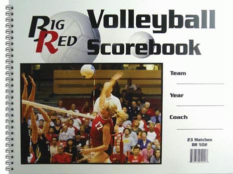 Picture of Olympia Sports BK029P Big Red Volleyball Scorebook