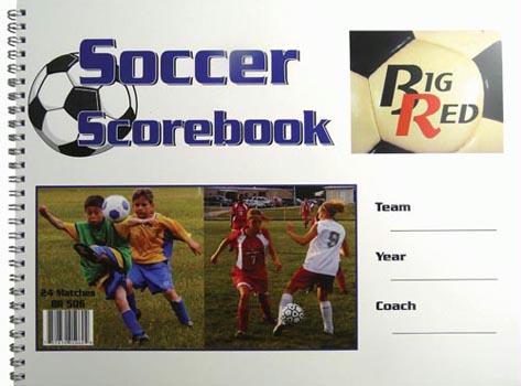 Picture of Olympia Sports BK032P Big Red Soccer Scorebook - 24 Matches