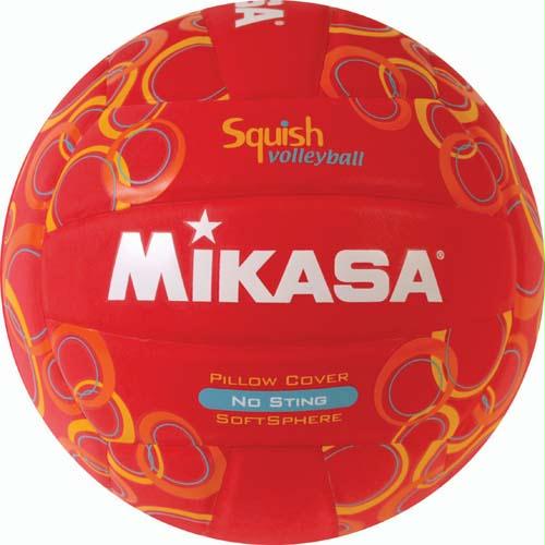 Picture of Olympia Sports BL319P Mikasa No-Sting Squish Volleyball - Swirls/Red