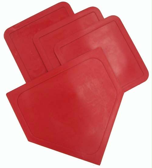 Picture of Olympia Sports BS021P Poly Baseball Bases - Red