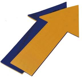 Picture of Olympia Sports GE486P Jumbo Poly Arrow - Straight (Blue/Yellow)