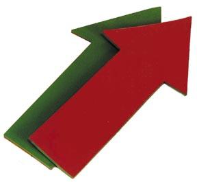 Picture of Olympia Sports GE487P Jumbo Poly Arrow - Straight (Red/Green)