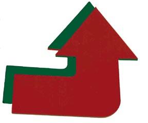 Picture of Olympia Sports GE489P Jumbo Poly Arrow - Curved (Red/Green)