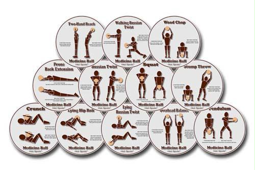 Picture of Olympia Sports GE697P Hot Spots - Medicine Ball (Set of 12)