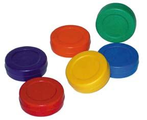 Picture of Olympia Sports HO070P Colored Hockey Pucks (Set of 6)