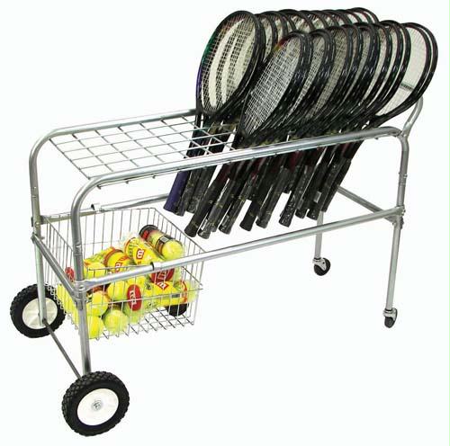 Picture of Olympia Sports RA058M Deluxe Wheeled Racquet Cart