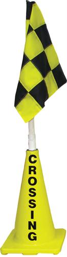 Picture of Olympia Sports SS141M Yellow Cone w/ Yellow/Black Flag (Crossing)