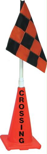 Picture of Olympia Sports SS157M Orange Cone w/ Orange/Black Flag (Crossing)