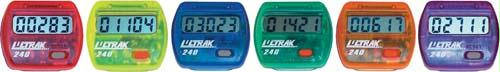 Picture of Olympia Sports TL236P Colored Step pedometers - Set of 6 (1 ea. Color)