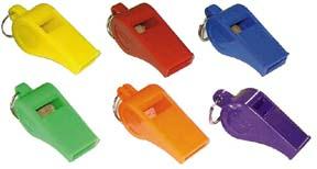 Picture of Olympia Sports WH014P Colored Officials Whistle - Set of 6