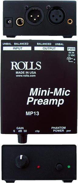 Picture of Rolls MP13 6.8&quot; x 4.7&quot; x 2.6&quot; Mini-Mic Preamp