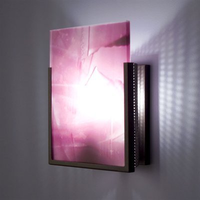 Picture of WPT Design FN1 - SS - MER Stainless Steel Wall Sconce Merlot