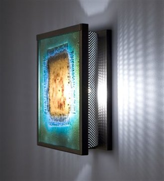 Picture of WPT Design FN2 - BZ - GM - I NTwo Incandescent Wall Sconce - Bronze-Green Mesh