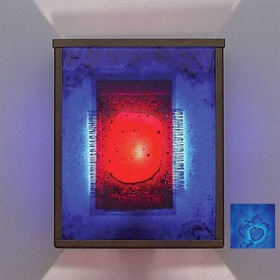 Picture of WPT Design FN2 - BZ - WB - I NTwo Incandescent Wall Sconce - Bronze-Wired Blue